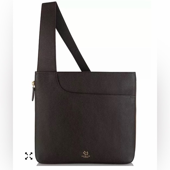 RADLEY LONDON Brown Pebbled Leather Crossbody Messenger Bag